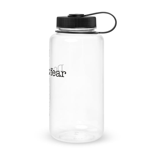 'Do not fear Do not worry' Cross Wide mouth plastic water bottle