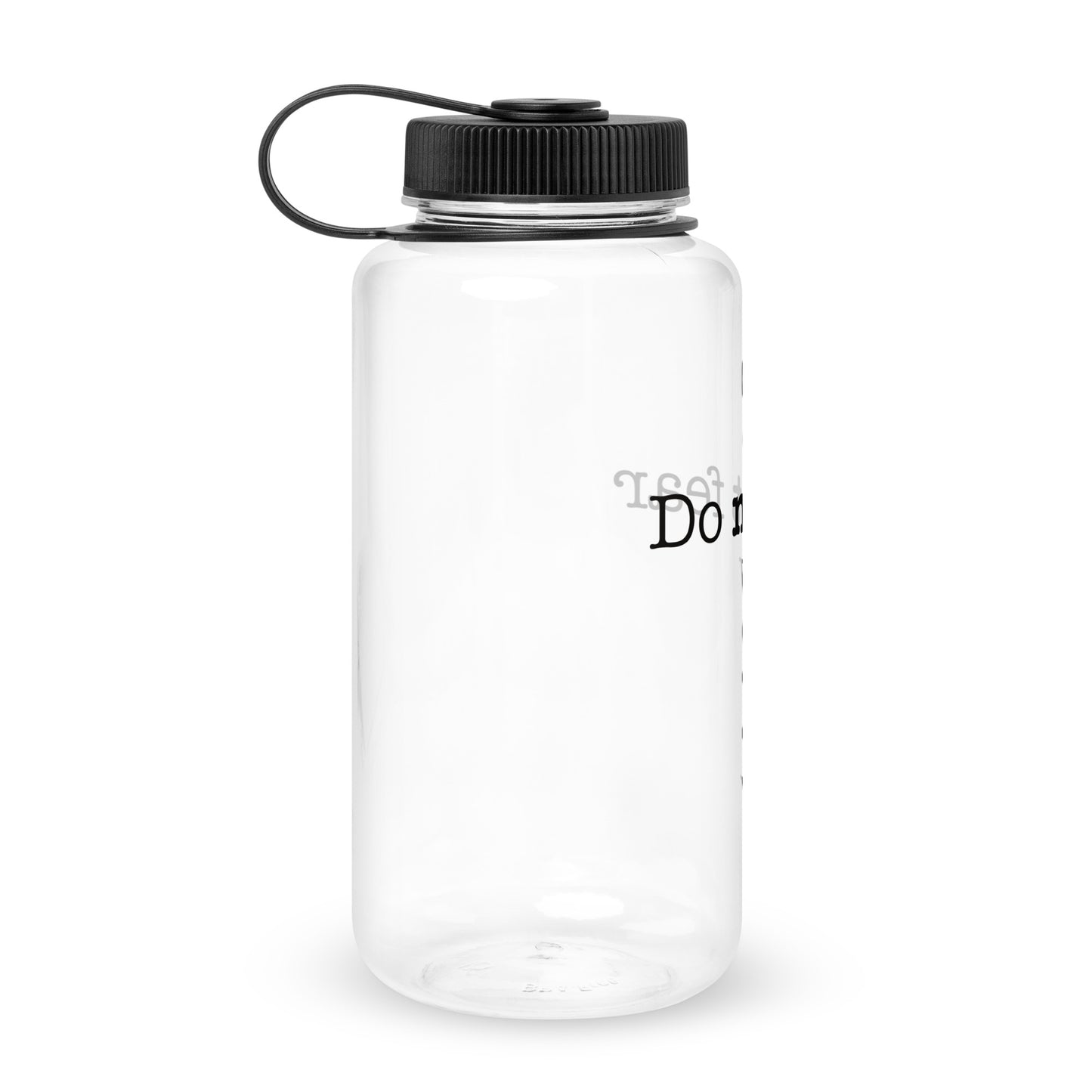 'Do not fear Do not worry' Cross Wide mouth plastic water bottle